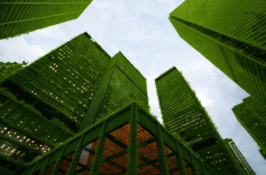 After — green vertical garden facades
